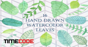 16-Handpainted-Watercolor-Leaves