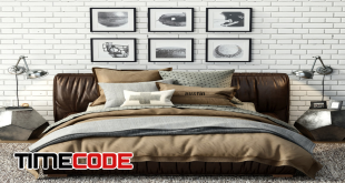 sona-upholstered-platform-bed-3d-max