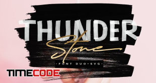 Thunder Stone Font Duo+OpenSVG