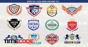 Football logo Set (Vector+PSD)