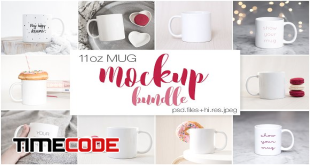 11oz Ceramic Mug Mockups Bundle II