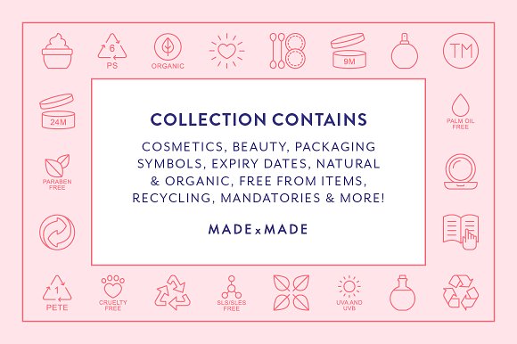 Line Icons – Cosmetic Packaging