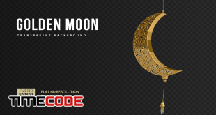 Golden Arabesque Moon Decor