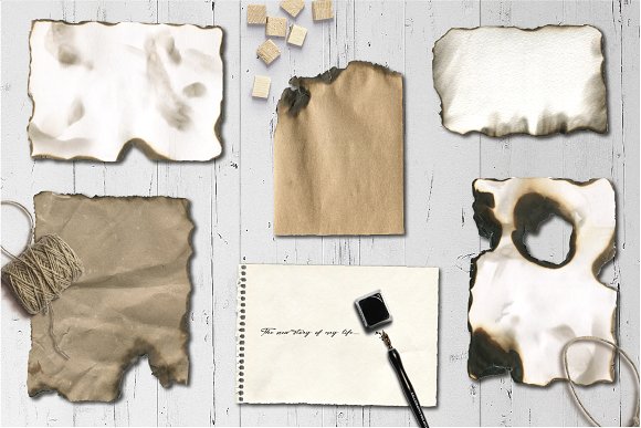 Old paper burn texture backgrounds