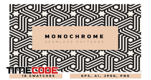 Monochrome Seamless Patterns Set