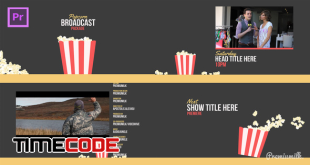  Popcorn Broadcast Package Essential Graphics | Mogrt 