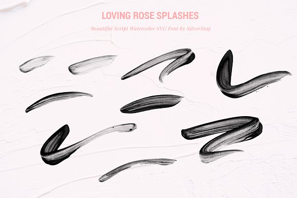 Loving Rose SVG Watercolor Font Pack