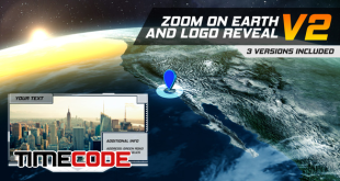  Zoom On Earth And Logo Reveal V2 