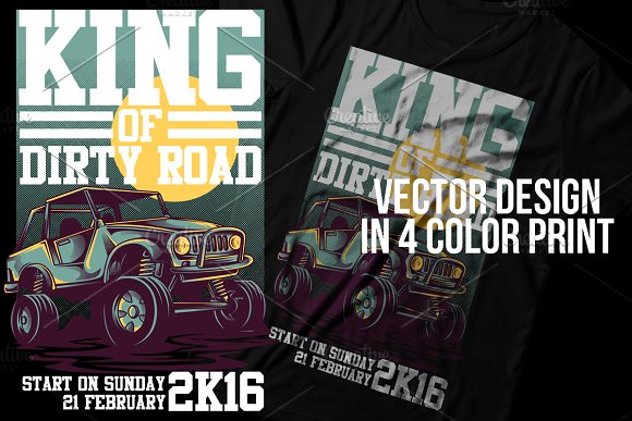 King of Dirty Road Illustration