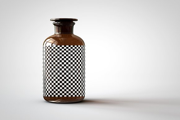 Download دانلود موکاپ شیشه دارو Apothecary Bottle Mock-Up 0144962 - تایم کد | مرجع دانلود پروژه آماده ...