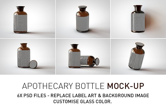Download دانلود موکاپ شیشه دارو Apothecary Bottle Mock-Up 0144962 - تایم کد | مرجع دانلود پروژه آماده ...