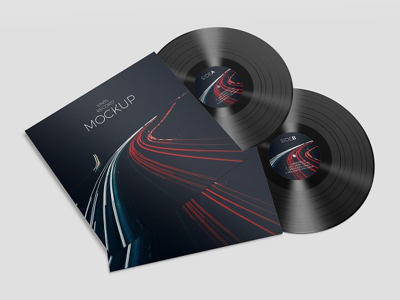 Download دانلود موکاپ صفحه گرامافون Vinyl Record Mockup 8391762 ...