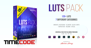 120+ LUTs Pack (Color Grading)