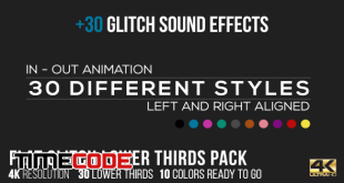  Flat Glitch Lower Thirds + 30 Glitch Sound Effects 