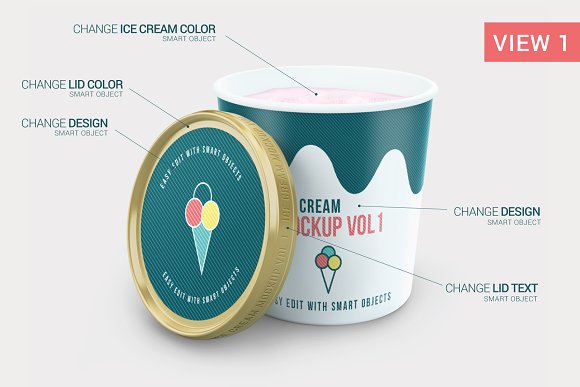 Download دانلود موکاپ لیوان بستنی Ice Cream Package Mockup 8672772 | تایم کد