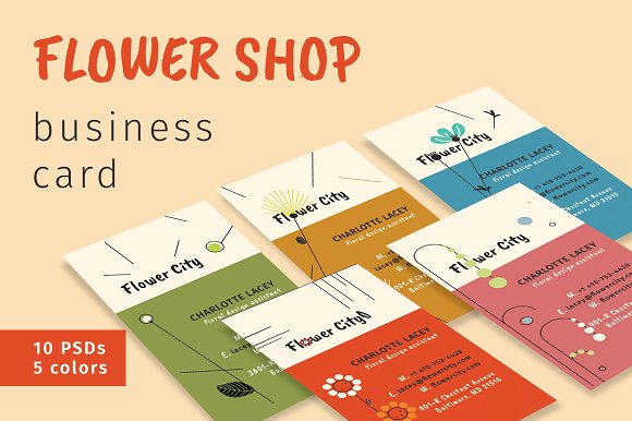 Flower Shop Business Card Templates