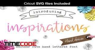 Inspirations script + Cricut SVG
