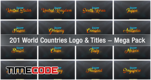  201 World Countries Logo & Titles - Mega Pack 