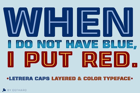 Letrera Caps -Layered & Color Fonts-