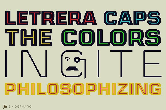 Letrera Caps -Layered & Color Fonts-