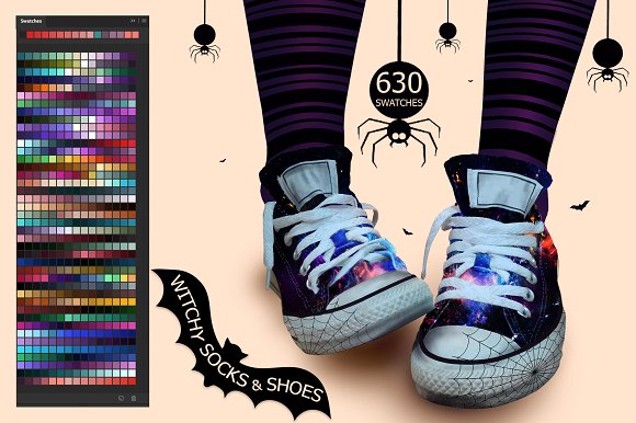 Witchy Socks & Shoes Ps Swatches