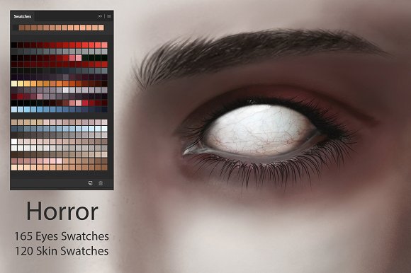 Horror Eyes & Skin Ps Swatches