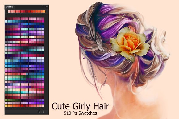 Cute Girly Hair Ps Swatches