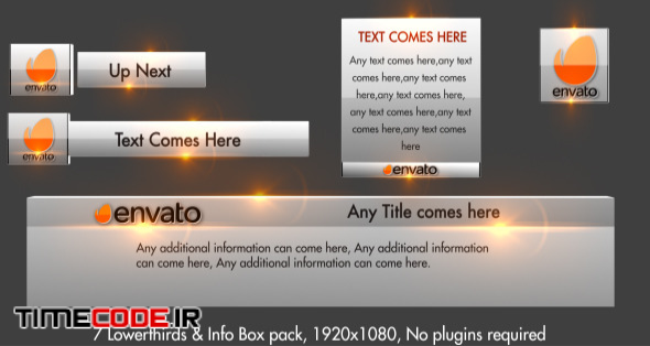  Simple Clean Glossy Lower thirds Pack 