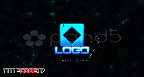  Glow Hi Tech Hex Logo Reveal Animation Intro 