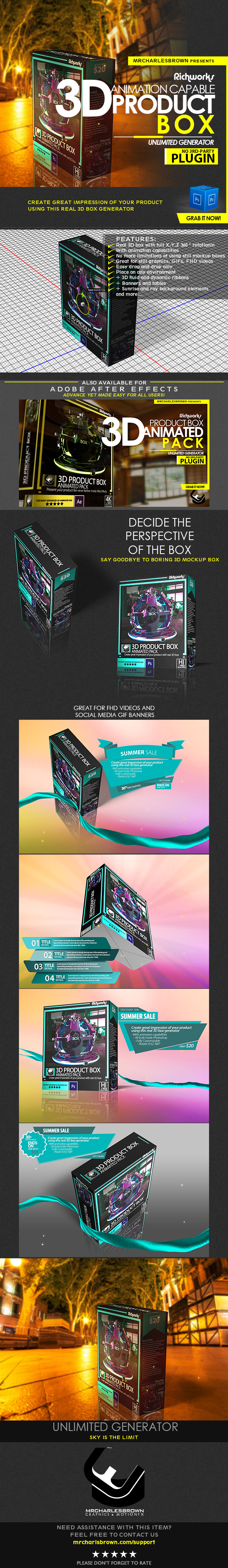  Richworks 3D Product Box For Photoshop 