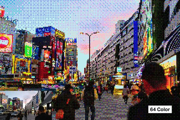 دانلود 21 اکشن فتوشاپ تبدیل عکس با افکت پیکسلی