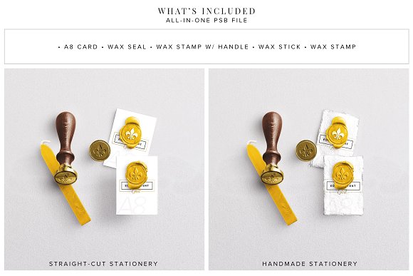 Wax Stamp & A8 Card Mockup
