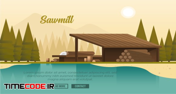 Sawmill - Vector Landscape&Building