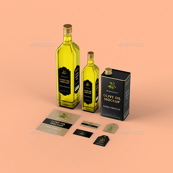  Olive Oil Packaging Mockup 