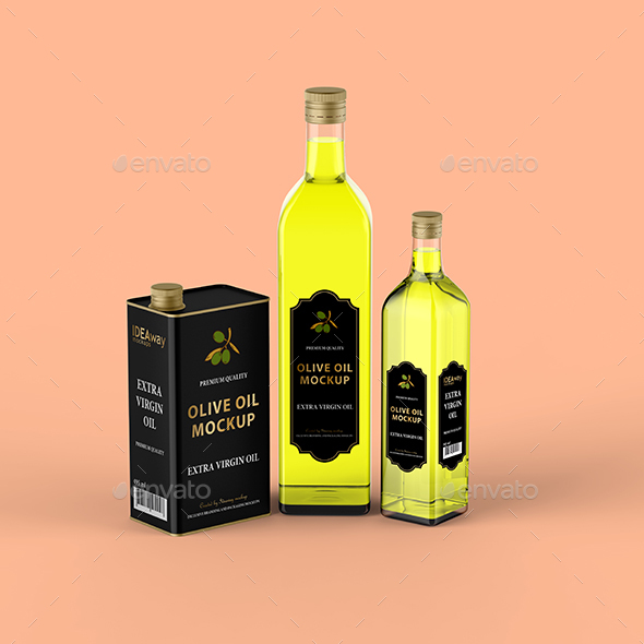 Download دانلود موکاپ بطری روغن زیتون Olive Oil Packaging Mockup ...