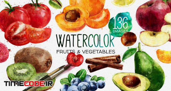  Watercolor Fruits And Vegetables 
