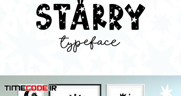 Starry Typeface - Font with Clipart!
