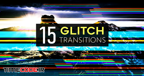 15 Glitch Transitions Pack