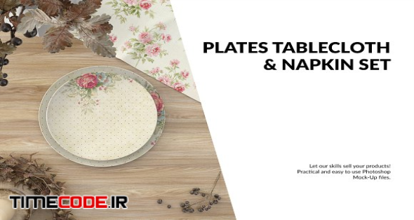 Plates, Tablecloth & Napkin Set