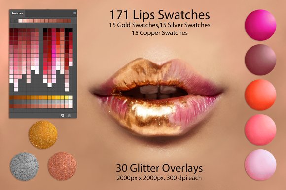 Lips Ps Swatches for DigitalPainting