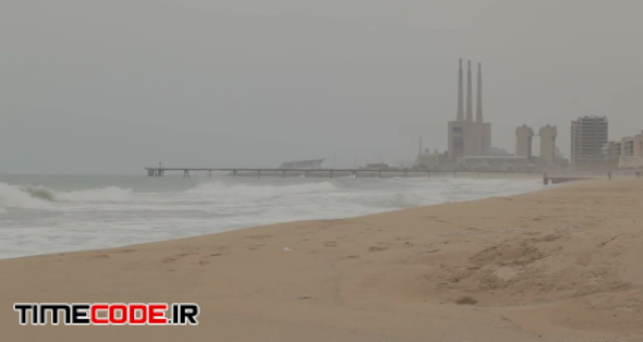 Power Plant Near The Sea