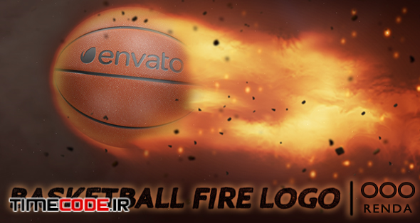 Basketball Fire Logo 