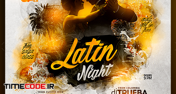  Latin Night Party Flyer 