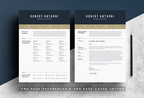 Word Resume Temlate | 4 Pages Pack