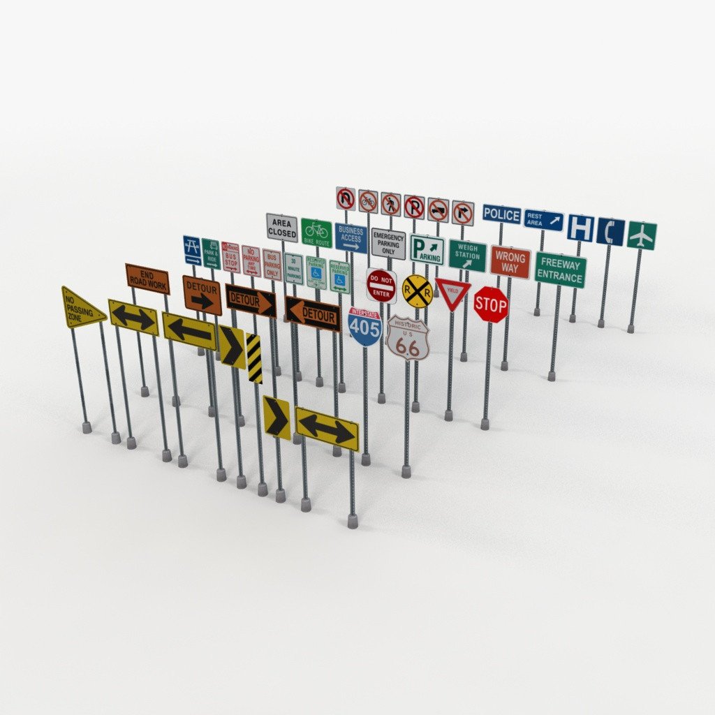 3D Model Collection Volume 4: Road Sign