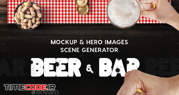  Beer & Bar Mockup & Hero Images Scene Generator 