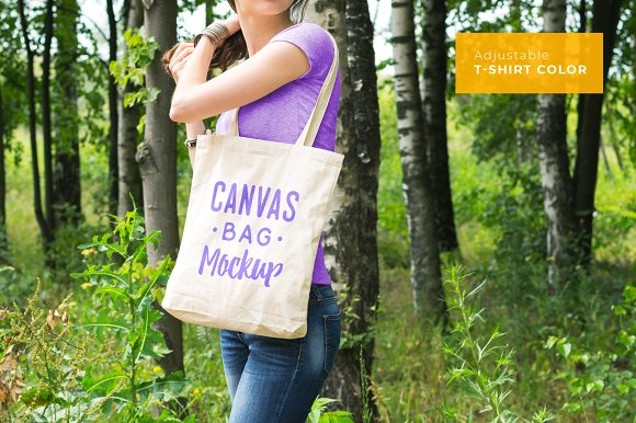 دانلود موکاپ ساک دستی Canvas Bag Mockup Pack 1019083 ...