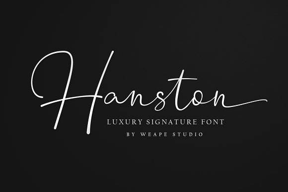 Hanston | Signature Font