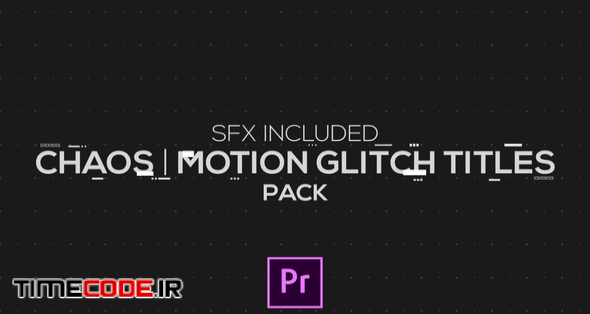  Chaos | Motion Glitch Titles | MOGRT for Premiere Pro 