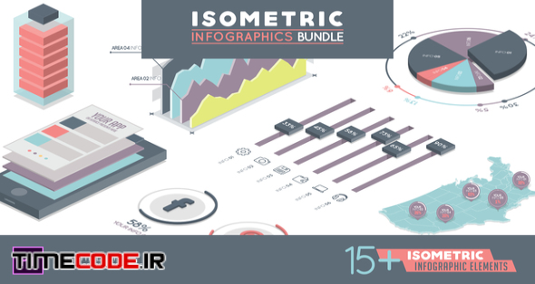  Isometric Infographics Bundle Premiere Pro 